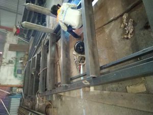 Quá trình lắp ráp khung gầm cầu dẫn