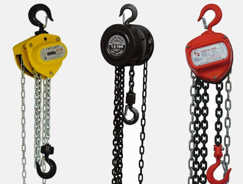 Ba lăng xích sử dụng để kéo và nâng hạ vật nặng, hoạt động trên nguyên lý ròng rọc và bánh răng ba lăng 