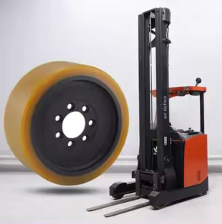Bánh xe dành cho xe nâng điện có nhiều loại và kích thước khác nhau