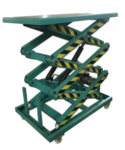 Bàn nâng có khung nâng gồm 2 chữ X xếp chồng