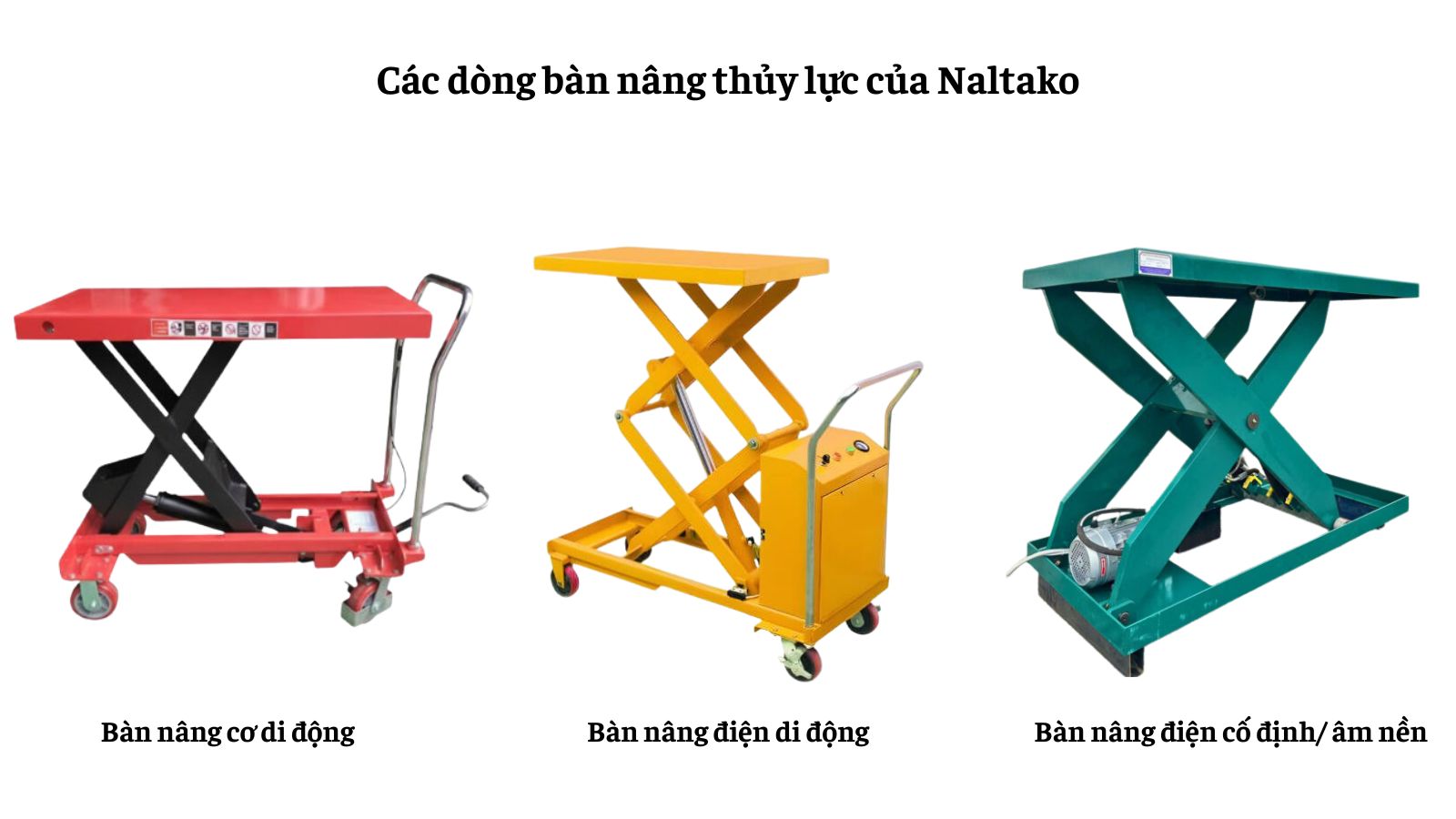 So s&aacute;nh c&aacute;c d&ograve;ng b&agrave;n n&acirc;ng h&agrave;ng bằng thủy lực phổ biến năm 2026