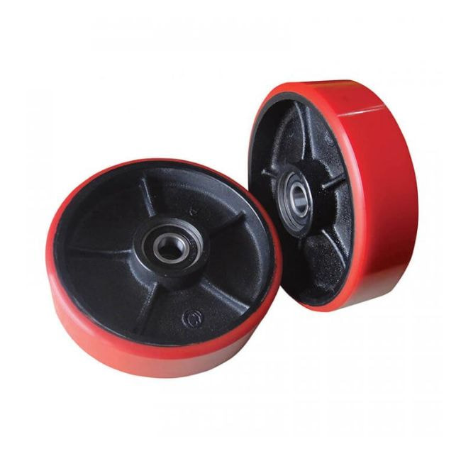 Bánh xe nâng thường cấu tạo bởi phần lõi, lớp vỏ ngoài và vòng bi