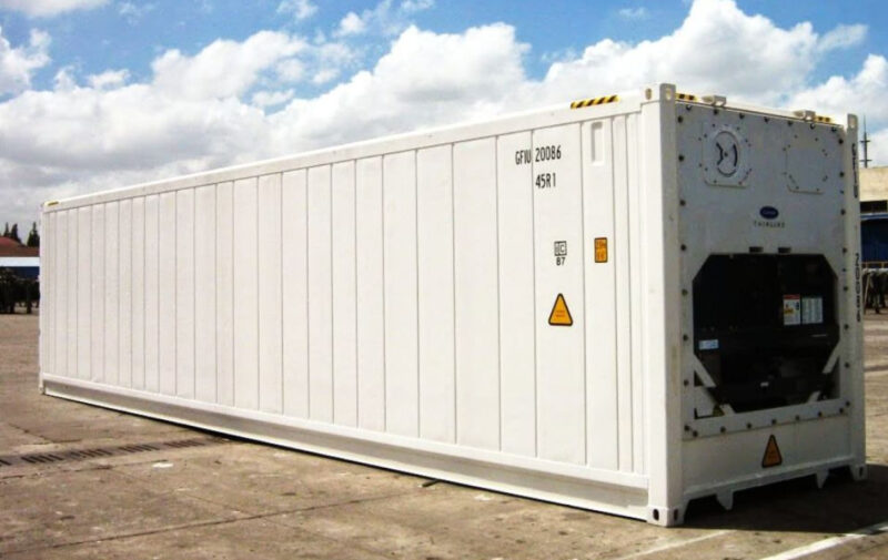 Container lạnh được duy trì hệ thống làm lạnh với thực phẩm tươi và đông lạnh