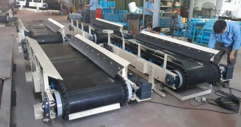 Hệ thống cân băng tải định lượng gồm nhiều thành phần phối hợp để đạt được độ chính xác cao nhất 