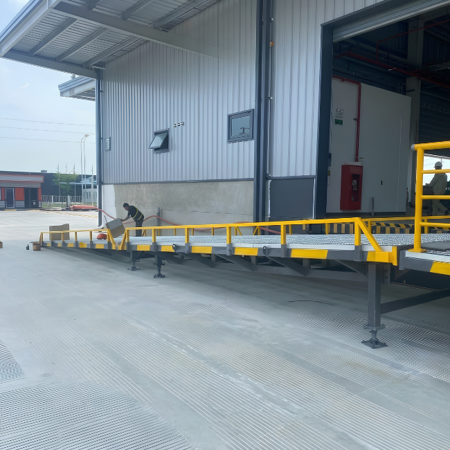 Cầu dẫn xe nâng lên container có chân chống 4 Cầu dẫn xe nâng lên container có chân chống 4