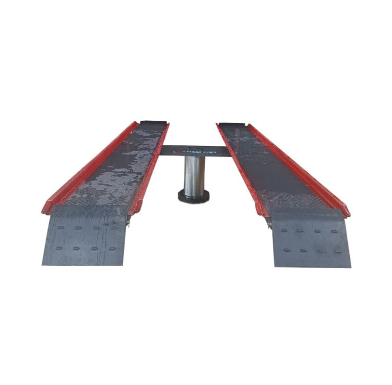 Cầu nâng một trụ chữ H có mặt bàn nâng chữ H, được thiết kế để lốp xe ô tô lên trên 