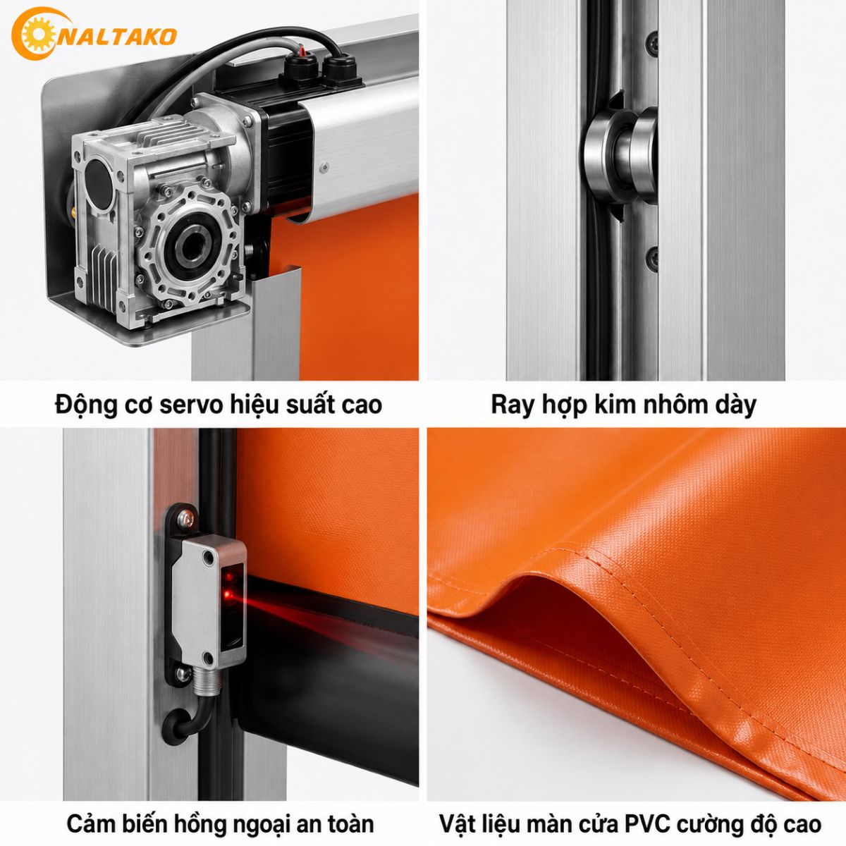 Cấu hình cửa cuốn nhanh tự phục hồi tham khảo