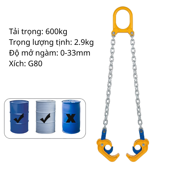 Dây móc xích thùng phi 2 Dây móc xích thùng phi 2