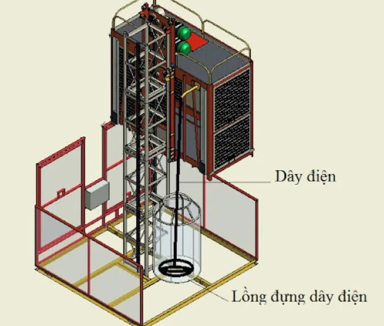 Đảm bảo nguồn điện của vận thăng ổn định khi vận hành