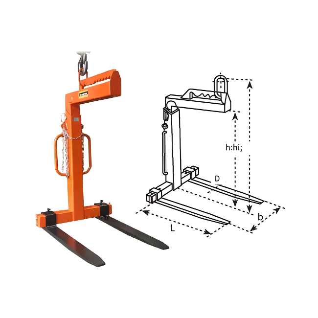 Móc cẩu pallet tải trọng 3 tấn 5 Móc cẩu pallet tải trọng 3 tấn 5