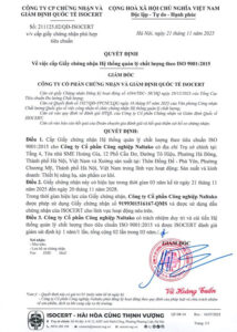 Quyết định Cấp giấy chứng nhận Hệ thống quản lý chất lượng theo ISO 9001: 2015