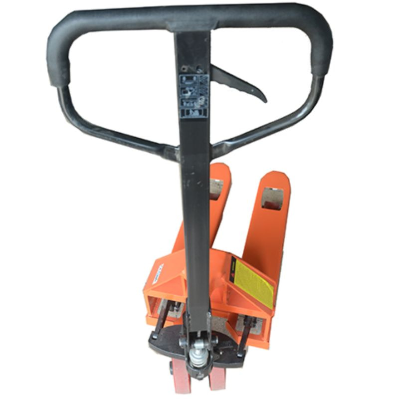 Tay cần xe nâng tay có phanh khẩn cấp giúp nâng hạ, xả và dừng xe 