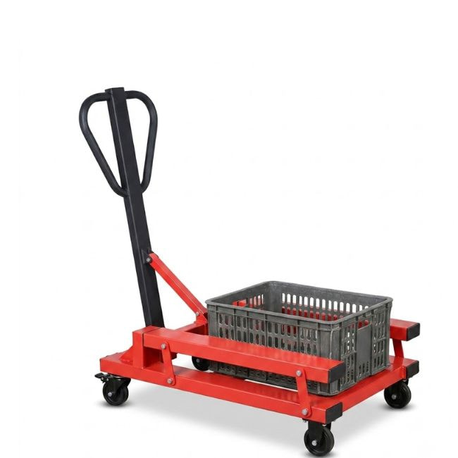 Xe đẩy giỏ nhựa điều chỉnh độ rộng 300-450mm – tải 200kg Xe đẩy giỏ nhựa điều chỉnh độ rộng 300-450mm – tải 200kg