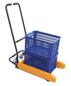 Xe đẩy giỏ nhựa điều chỉnh độ rộng 350-550mm 