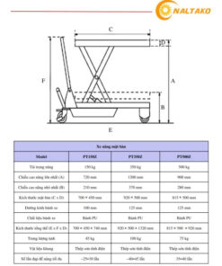 Xe Nâng Mặt Bàn 150kg – 350kg – 500kg 2