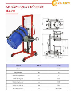 Xe nâng quay đổ phuy tay cao  2