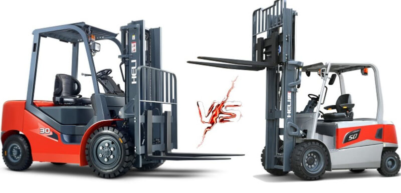 Xe nâng điện và xe nâng dầu có nhiều sự khác biệt rõ rệt