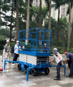 Xe nâng người cắt kéo cao 10m tại Naltako
