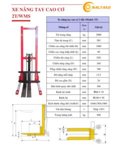 Xe nâng tay cao 2 tấn 2