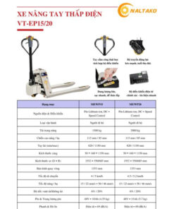 Xe nâng tay thấp điện 1,5 tấn 2