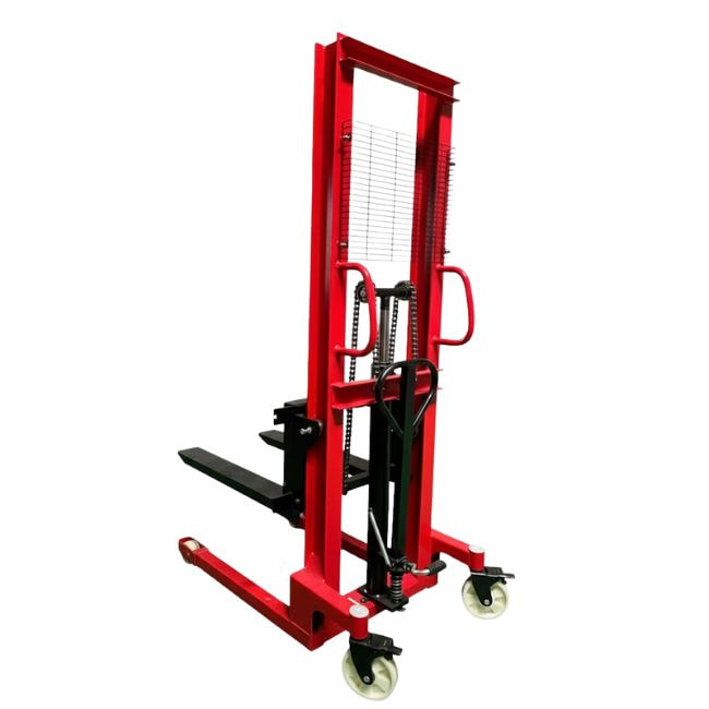 Hand stacker suitable for wide spaces