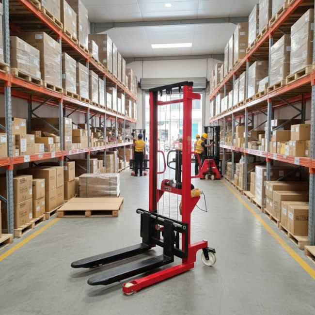 Xe nâng tời điện 1 tấn cao 1m6 5 Xe nâng tời điện 1 tấn cao 1m6 5