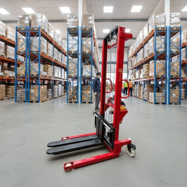 Xe nâng tời điện 1 tấn cao 1m6 3 Xe nâng tời điện 1 tấn cao 1m6 3