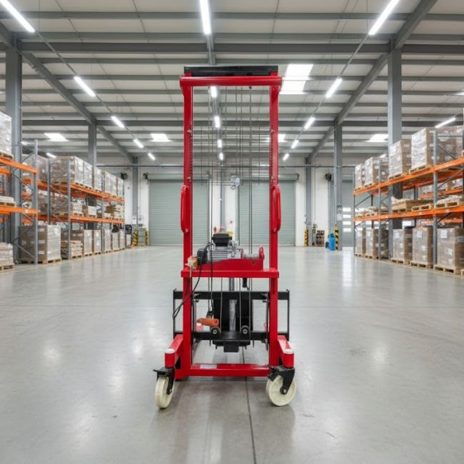 Xe nâng tời điện 1 tấn cao 1m6 8 Xe nâng tời điện 1 tấn cao 1m6 8