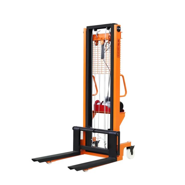 Xe nâng tời điện 2 giúp công việc bốc xếp nhanh chóng, an toàn